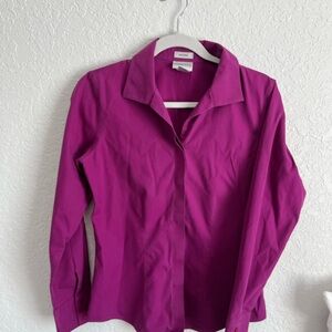 Chico's Vibrant Purple Button-Down Shirt